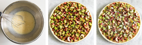 Recette de la tarte à la rhubarbe meringuée