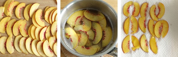 Pas à pas de la recette de dacquoises framboises et nectarines