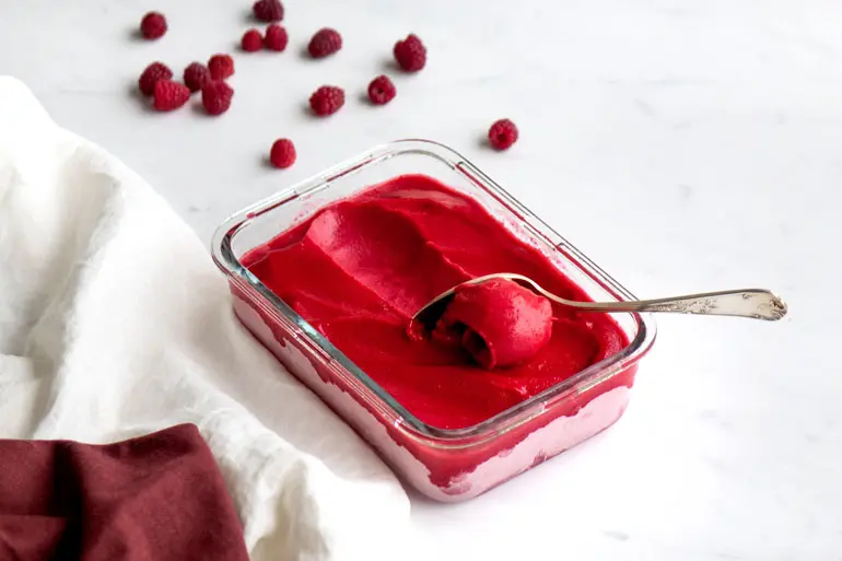 Sorbet à la framboise La recette du sorbet à la framboise