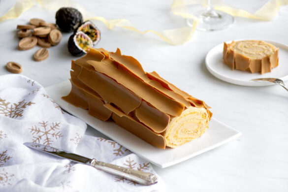 La recette de la b&ucirc;che roul&eacute;e Dulcey passion