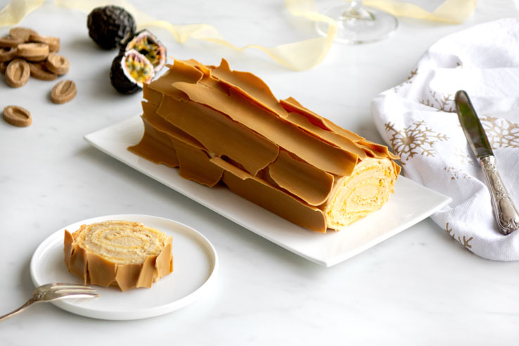 La recette de la bûche roulée Dulcey passion