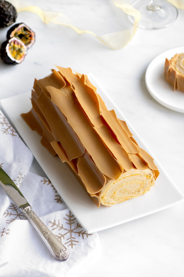 La recette de la bûche roulée Dulcey passion