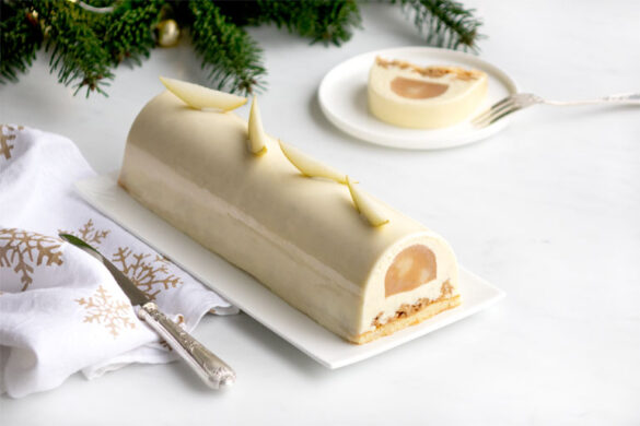 La recette de la b&ucirc;che vanille poires