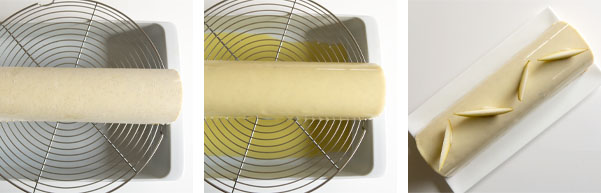 La recette de la bûche vanille poires