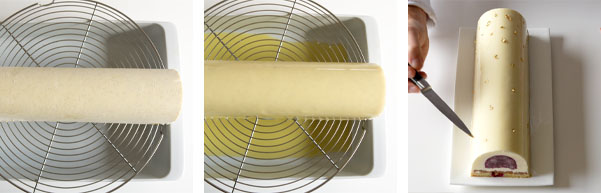 La recette de la bûche champagne et fruits rouges