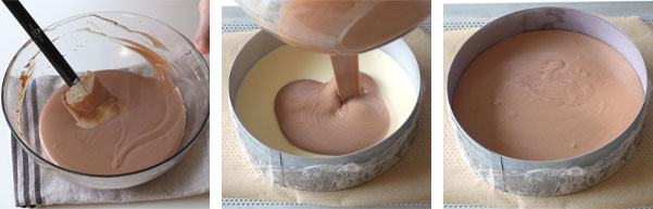 La recette de la mousse chocolat au lait de l'entremets 3 chocolats