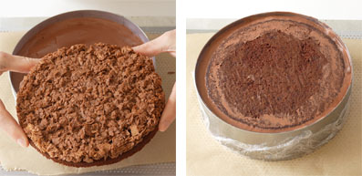 La recette de la mousse chocolat noir de l'entremets 3 chocolats