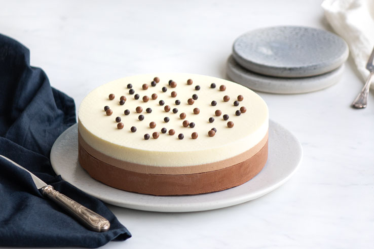 La recette de l'entremets 3 chocolats