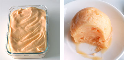 Dressage du sorbet melon en boules