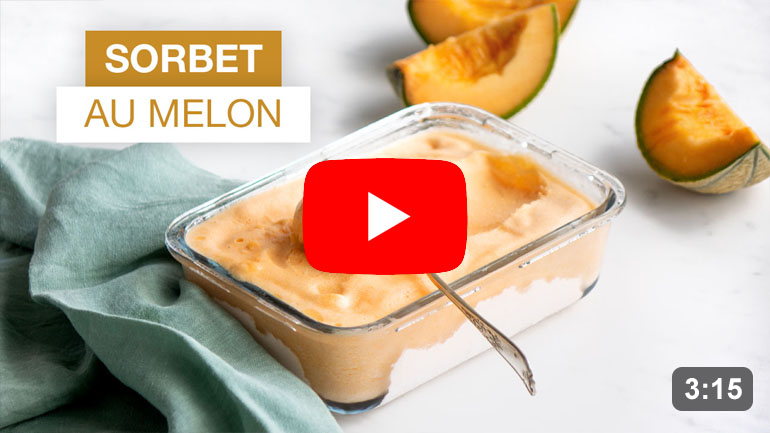 La recette du sorbet melon sur youtube