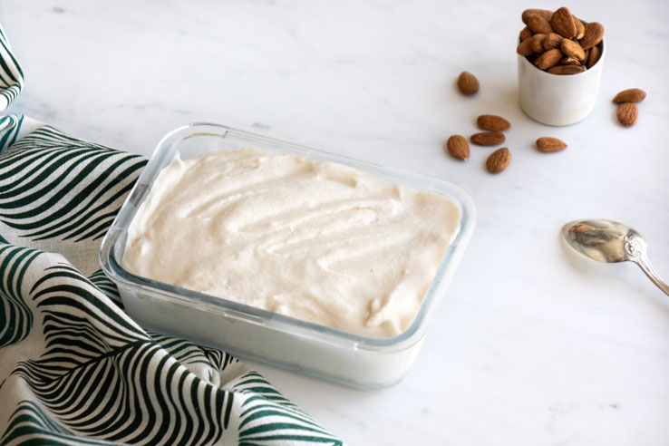 Glace au lait d'amande sans lactose