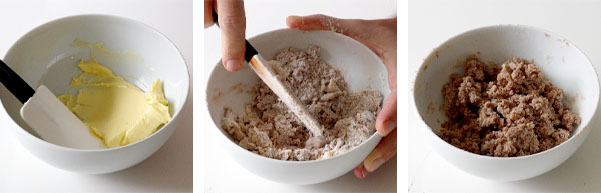 Réalisation du crumble cannelle