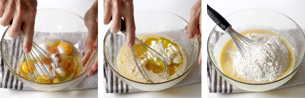 Préparation de la pâte à cake