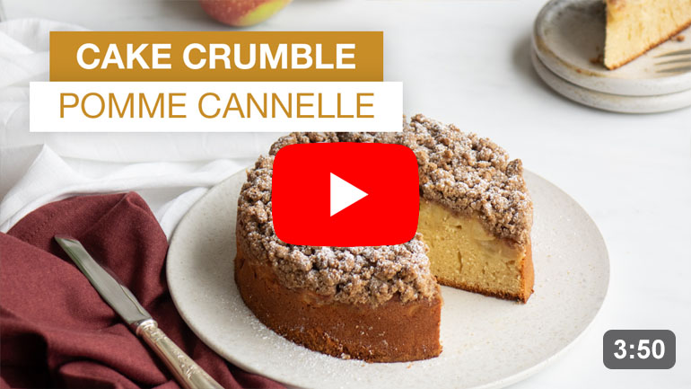 La vidéo du Crumb cake pomme cannelle